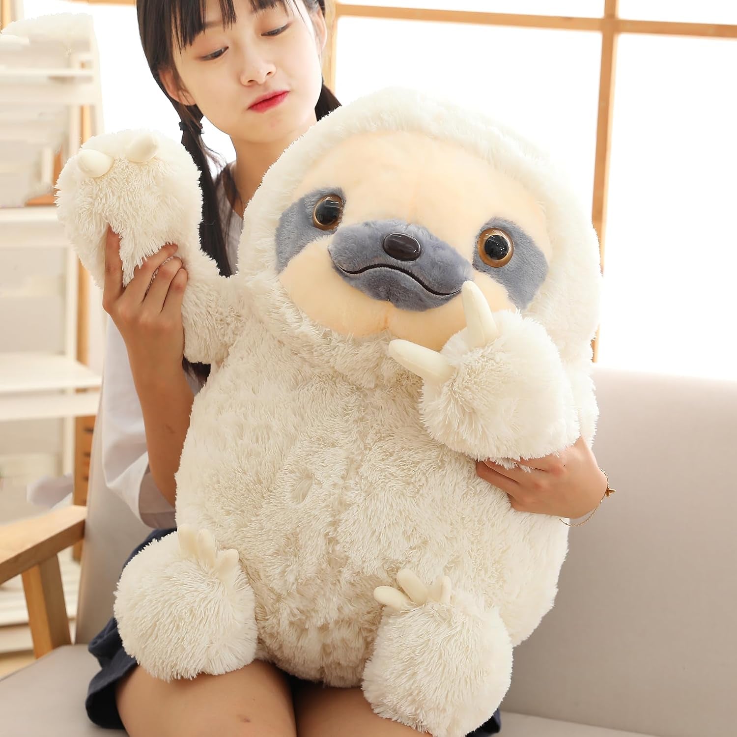 Big Teddy Plush Toy - Ivory, 27.5 Inches