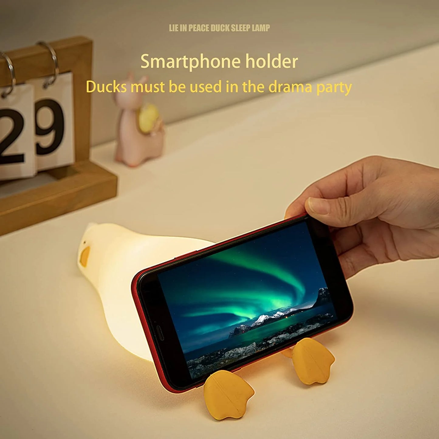 Dimmable LED Silicone Duck Night Light - Rechargeable Touch Lamp for Nursery and Breastfeeding
