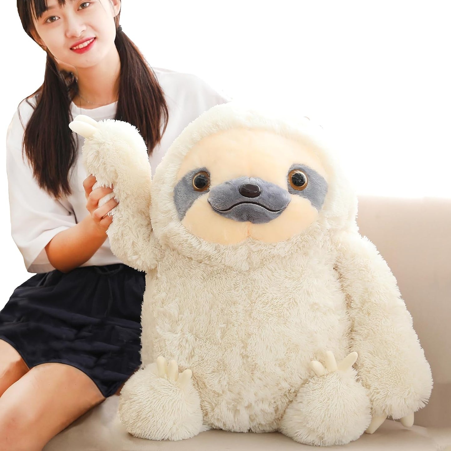 Big Teddy Plush Toy - Ivory, 27.5 Inches